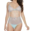 Misty Blue And Grey Bra And Panty Set